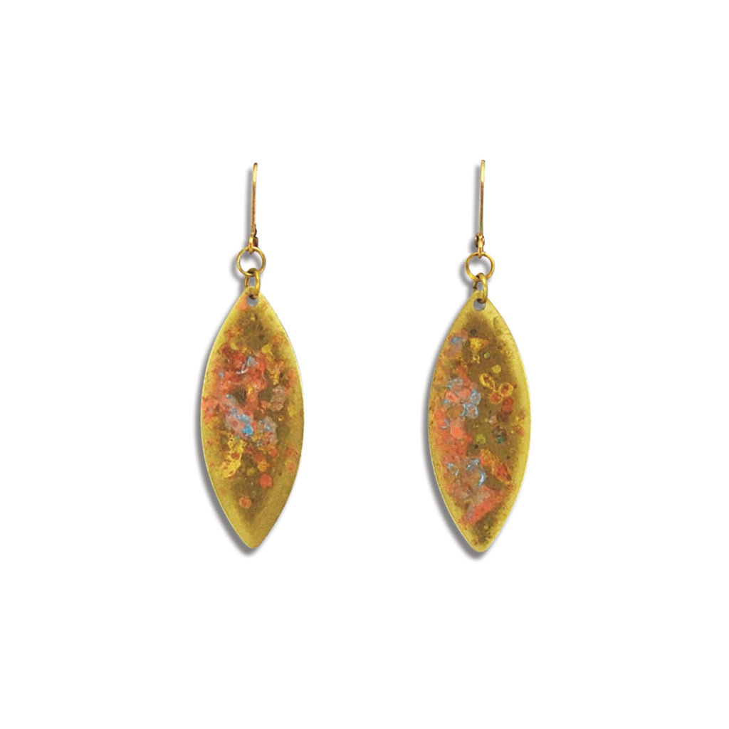 Medium Marquise Patina Earring