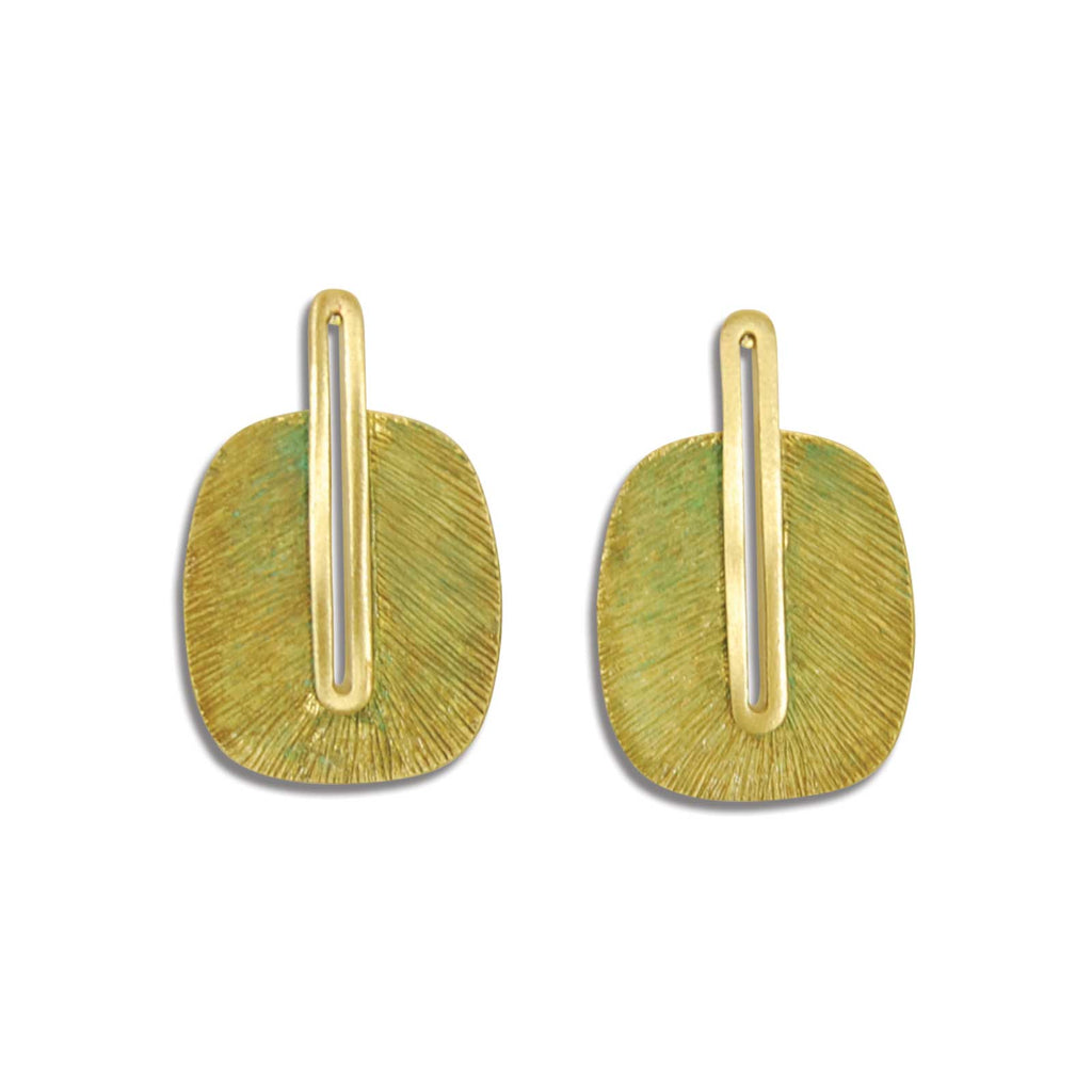 Egyptian Frond Earring in Seafoam