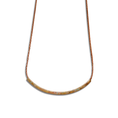Fine Arch Patina Necklace with Your Choice of Chain