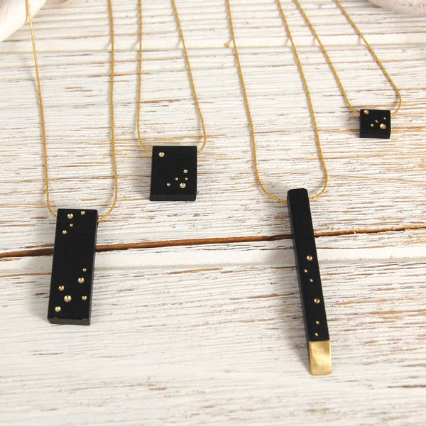 Starry Night Vertical Billet Necklace